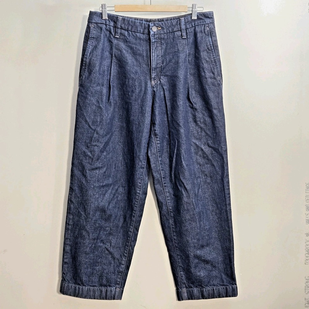 Banana Republic Luxe Mid Rise Straight Jeans Size 30/10 Dark Wash Denim Preppy